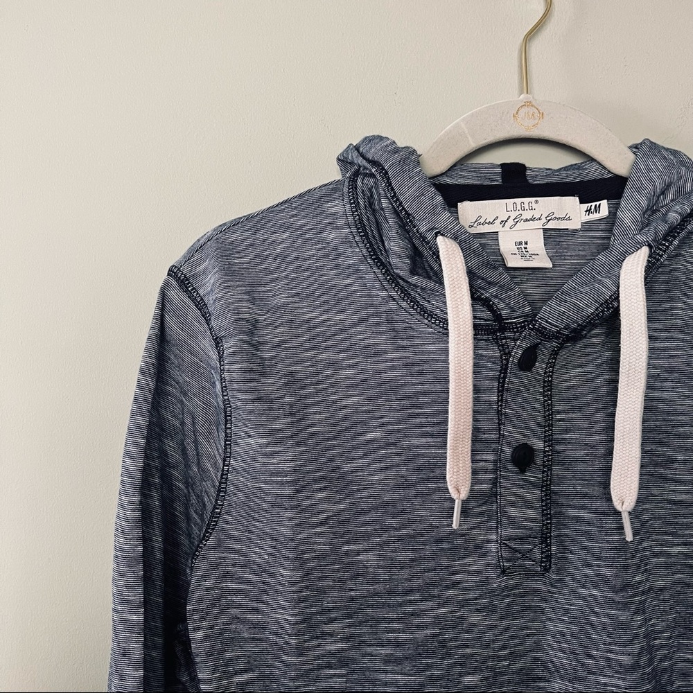H&M Label of Graded Goods Blue cotton lightweight Hoodie medium